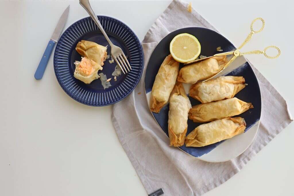 סלמון במעטפת פילו. | אפרת לכטנשטט סלמון במעטפת פילו. | אפרת לכטנשטט