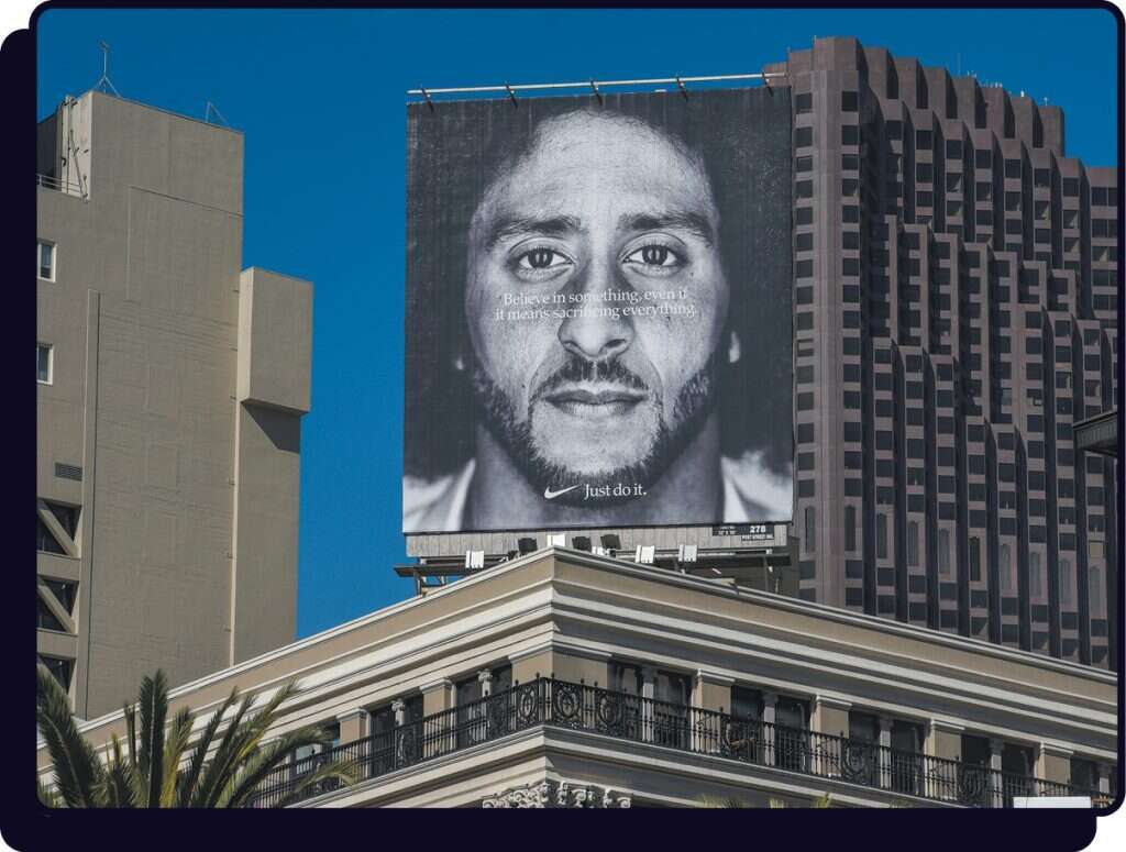 תגובות סוערות שחיזקו מניות. הקמפיין של נייקי. | גטי אימג'ס