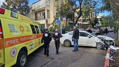 זירת הפיגוע בחיפה. | מד"א