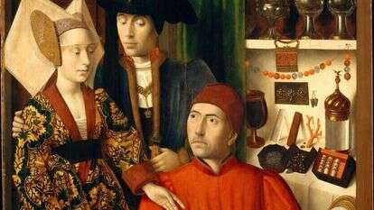 שליטי מנטובה התירו ליהודים להשתייך לגילדת הצורפים. "צורף בחנותו", פטרוס כריסטוס, 1449, מאוסף להמן, מוזיאון מטרופוליטן לאמנות בניו־יורק