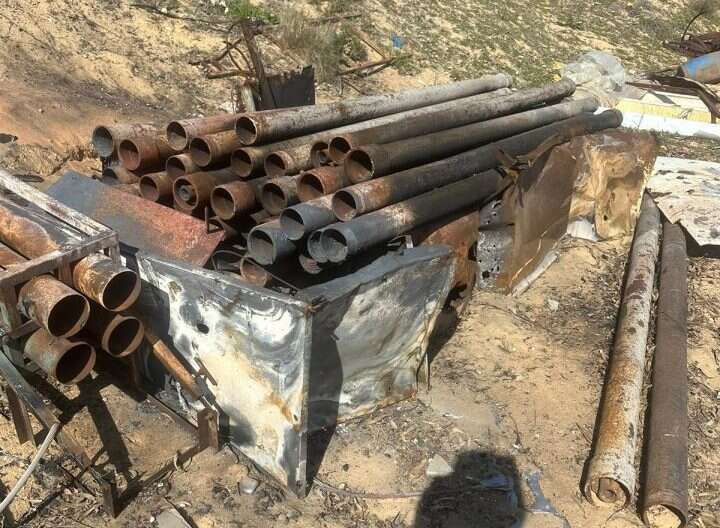 האמצעים לייצור טילים שנמצאו בשטח. | דובר צה"ל