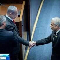 לפיד ונתניהו. | יונתן זינדל, פלאש 90