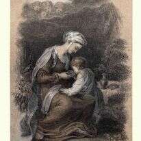 המדרש הופך את הימלטותה של הגר למסע של התפתחות מעמדת חולשה לעמדה של כוח. "הגר וישמעאל". איור: גטי אימג'ס