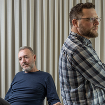 שלום אסייג ורועי עידן, יוצרי "מנאייכ". | אבישג שאר ישוב