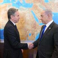 נתניהו עם מזכיר המדינה האמריקני אנתוני בלינקן, בתחילת פברואר. | עמוס בן־גרשום, לע"מ