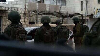 הכוחות במהלך פעילות מבצעית בבית אומר. | דובר צה"ל