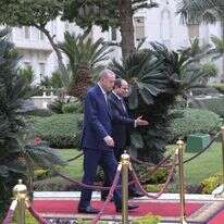 נשיא טורקיה ארדואן עם נשיא מצרים א־סיסי, בארמון בקהיר | איי.פי