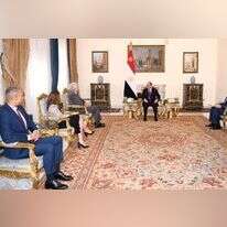 נשיא מצרים א־סיסי בשיחות בין ישראל לחמאס, השבוע. | איי.אף.פי