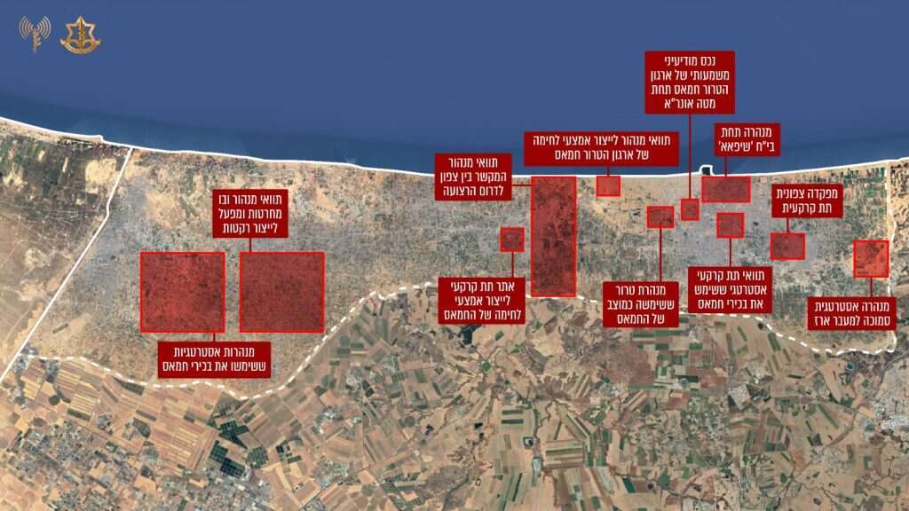 אינפוגרפיקה של מרחבי תת הקרקע בהם פעלו לוחמי יהל״ם. קרדיט: דובר צה"ל אינפוגרפיקה של מרחבי תת הקרקע בהם פעלו לוחמי יהל״ם. קרדיט: דובר צה"ל