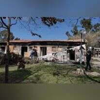 בית בקיבוץ נירים לאחר טבח 7 באוקטובר | AFP