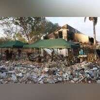 הריסות בקיבוץ בארי. | AFP