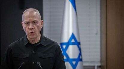 שר הביטחון יואב גלנט. | חיים גולדברג, פלאש 90