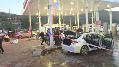 זירת הפיגוע ליד עלי. | נדב גולדשטיין/TPS