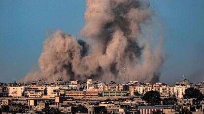 הפצצת צה"ל ברפיח. | AFP