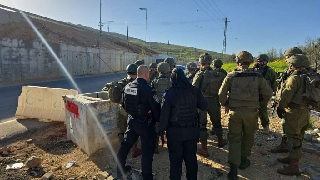 זירת הפיגוע בצומת יצהר. | ארכיון TPS