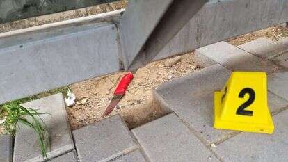 הסכין בה בוצע פיגוע הדקירה בנווה יעקב. | דוברות המשטרה