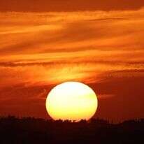 שקיעה בעזה. | AFP