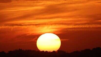 שקיעה בעזה. | AFP