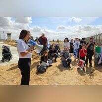 מפגינים במעבר כרם שלום, הבוקר. | צו 9