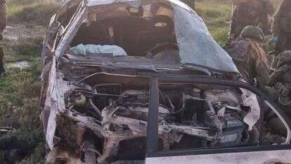 הרכב שנפגע בתאונת הדרכים הקשה סמוך לגבעת אסף בבנימין