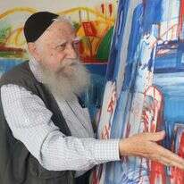 טוביה כ"ץ בסטודיו שלו, 2018. | מרים צחי