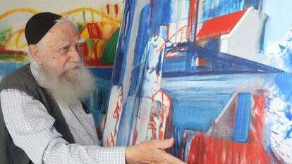 טוביה כ"ץ בסטודיו שלו, 2018. | מרים צחי