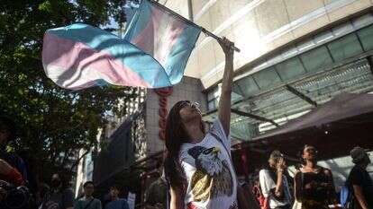 הפגנה למען זכויות טרנס, השבוע. | AFP הפגנה למען זכויות טרנס, השבוע. | AFP