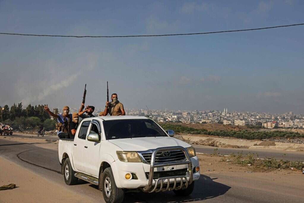 מחבלי חמאס ב־7 באוקטובר. | AFP
