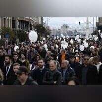 צעדת זיכרון לשואה בסלוניקי, היום. | AFP