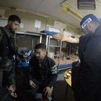 מעצר השב"חים במתחם בירכא. | דוברות המשטרה