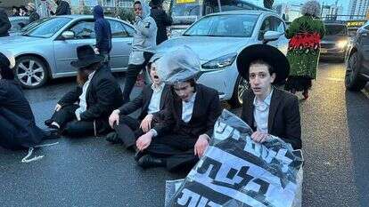 הפגנות נגד גיוס חרדים בירושלים, בחודש שעבר. | דוברות המשטרה