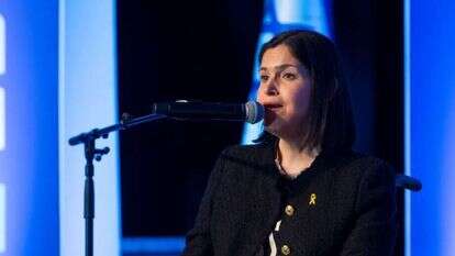 קארין אלהרר בוועידת מקור ראשון לחברה וביטחון בשדרות. | לירון מולדובן