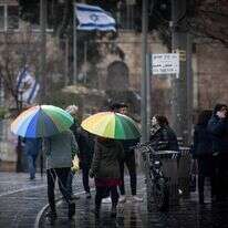 גשם בירושלים. | חיים גולדברג, פלאש 90