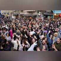 מסיבה בשוק מחנה יהודה בירושלים, 2023. | ריקי רחמן