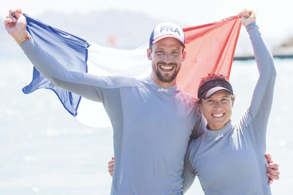 המתחרים ג'רמי מיון וקאמיל לקוניטה–קליגר, אשתו של גידי קליגר שמאמן את לסרי וחסון. | Getty Images