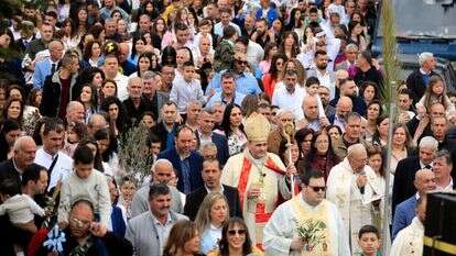 נוצרים בדרום לבנון, השבוע. | Mohammed Zaatari, AP נוצרים בדרום לבנון, השבוע. | Mohammed Zaatari, AP