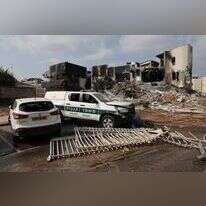 תחנת המשטרה בשדרות לאחר הקרב עם המחבלים ב־ 7.10. | איי.אף.פי