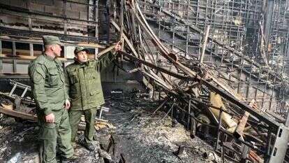 זירת הפיגוע במוסקבה, בשבת שעברה. | אי.פי.איי