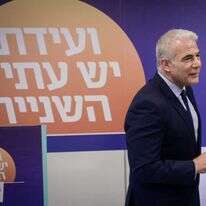 יאיר לפיד בוועידת יש עתיד, בשבוע שעבר. | Avshalom Sassoni/FLASH90