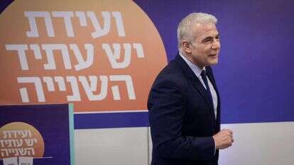 יאיר לפיד בוועידת יש עתיד, בשבוע שעבר. | Avshalom Sassoni/FLASH90