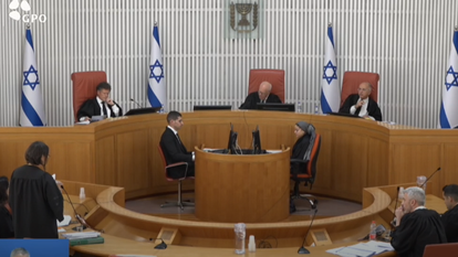 הדיון בבג"צ על הכנסת הסיוע לעזה. | מסך