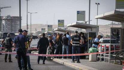 זירת פיגוע הדקירה בבאר־שבע. | דודו גרינשפן - פלאש 90