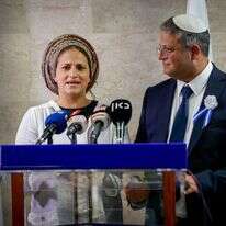 השר איתמר בן גביר ואשתו אילה. | אוליבייה פיטוסי, פלאש 90