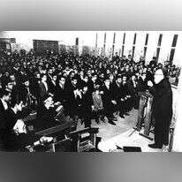 הרב גדליה אייזמן בישיבת קול תורה, 1967. באדיבות מכון מוסר בגדלות