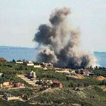 תקיפות צה"ל בכפרי דרום לבנון. | AFP