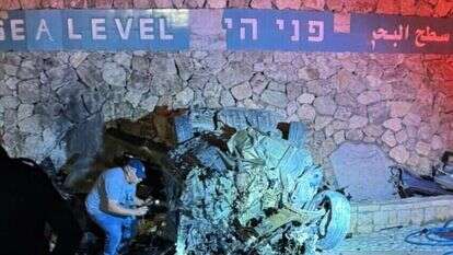 זירת התאונה סמוך למצפה יריחו. | דוברות המשטרה