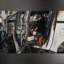 כלי הרכב של ארגון הסיוע WCK שהותקף בעזה, בשבוע שעבר. | אי.פי.איי