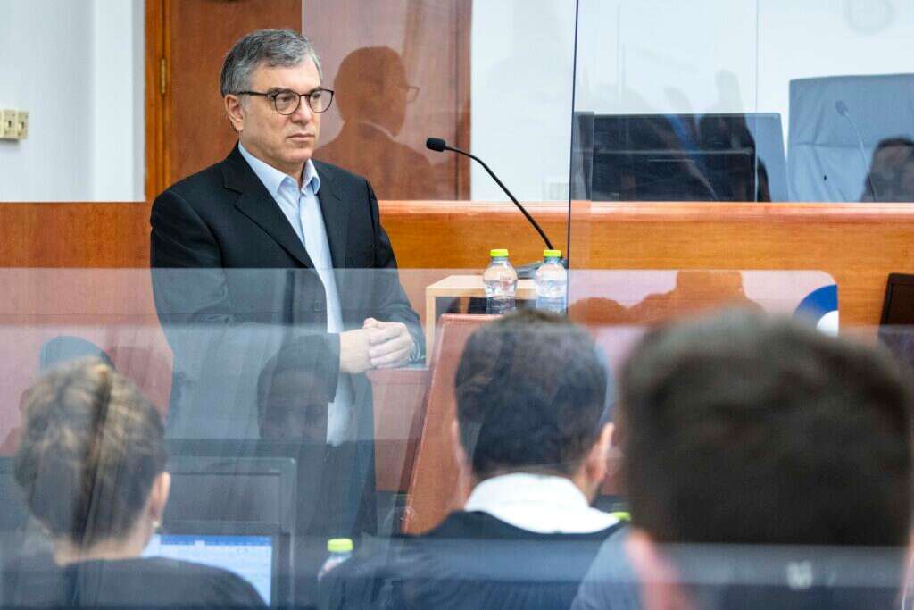 פילבר בעדותו בבית המשפט, יוני 2022. | אוליבייה פיטוסי, פלאש 90