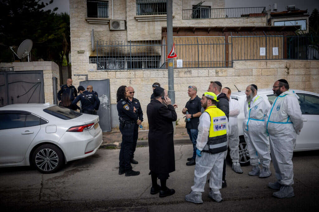 זירת השריפה בשכונת פסגת זאב בירושלים. | יונתן זינדל, פלאש 90