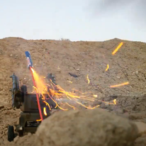 טיל צעצוע שפורסם ברשתות החברתיות בערבית כדי ללגלג על איראן. | מסך מרשת X טיל צעצוע שפורסם ברשתות החברתיות בערבית כדי ללגלג על איראן. | מסך מרשת X